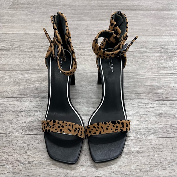 (AN-50) Rag & Bone Ellis Sandal in Tan Cheetah - Picture 2 of 4